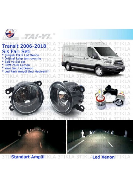 Ford Transit 2006-2018 Beyaz Led Xenon Sis Farı Seti fiyatları