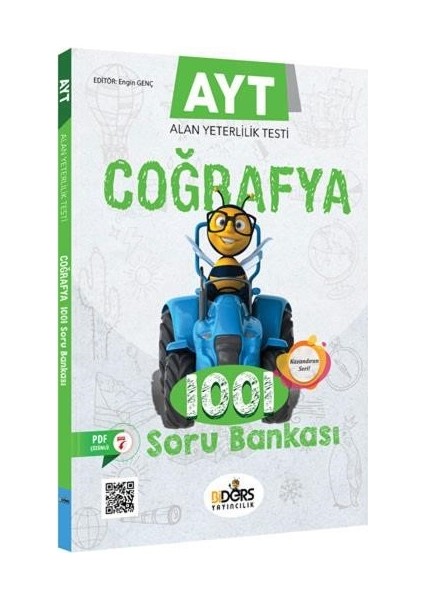 Biders Ayt Coğrafya 1001 Soru Bankası Karekod Çözümlü-Yeni
