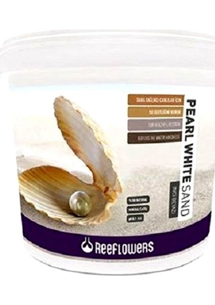 Kalsiyum Karbonatlı Kum1-1.5mm 25 Kg Pearl White Sand