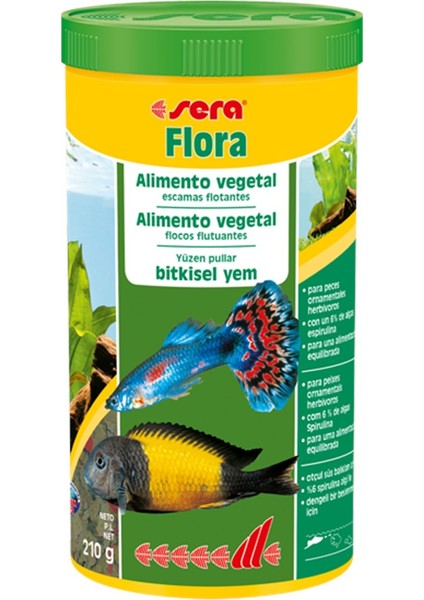 Flora Bitkisel Pul Yem 1000 ml 210 gr