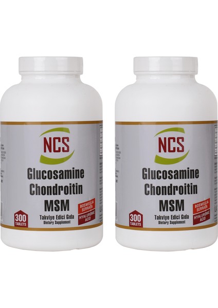 Glucosamine Chondroitin Msm Hyaluronic Acid Boswellia Serrata 2 Adet 300 Tablet