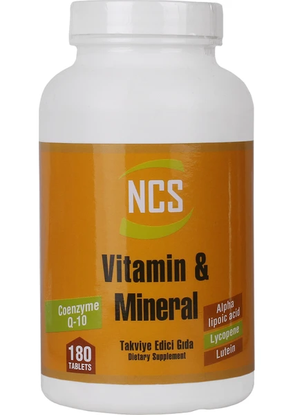 NCS VİTAMİN MİNERAL MULTİVİTAMİN COENZYME ALPHA LİPOİC ACİD 180 TABLET