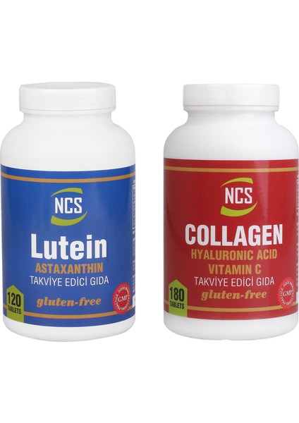 Lutein 15 Mg Astaxanthin NCS COLLAGEN 1000 MG 2 ÜRÜN BİRDEN