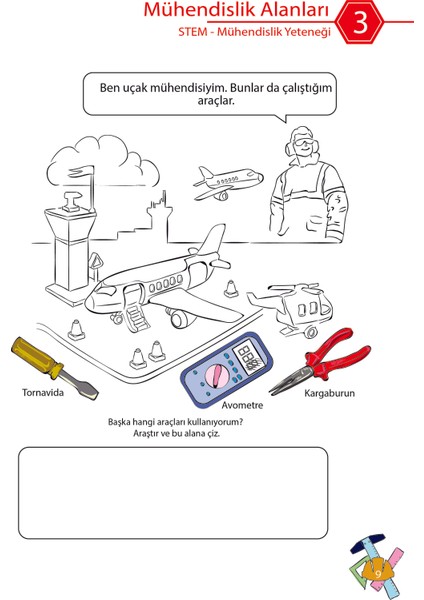 Okulöncesi Ve İlkokul İçin Stem- Mühendislik Yeteneği Boyama Ve Etkinlik Kitabı