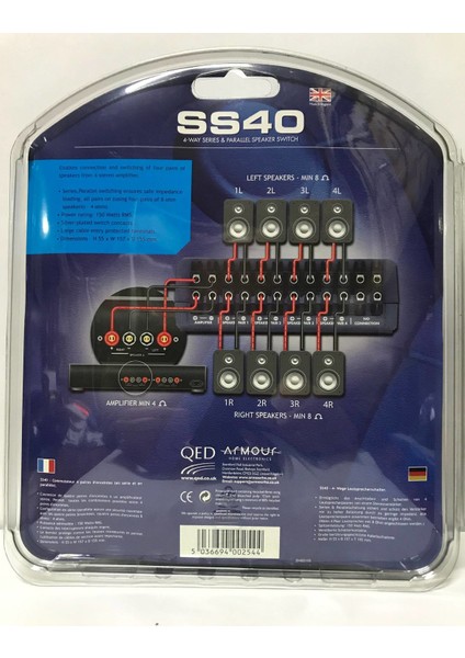 Qed A-Ss40 4 Çift Stereo Hoparlör Dağıtıcı