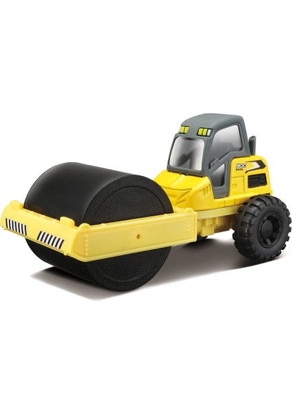 İnşaat Araçları Street Roller İş Makinası Sarı Metal Gövde