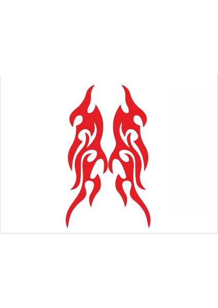 Alevli Kırmızı Sticker