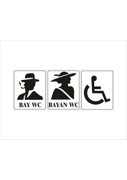 WC Lavabo Sticker Seti