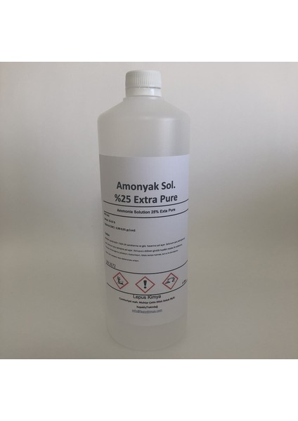 Lepus Amonyak Solisyon %25 Exra Pure 1 Litre