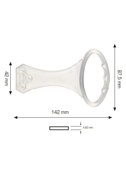 Baza Tutma Kolu Şeffaf (Esnek Plastik)