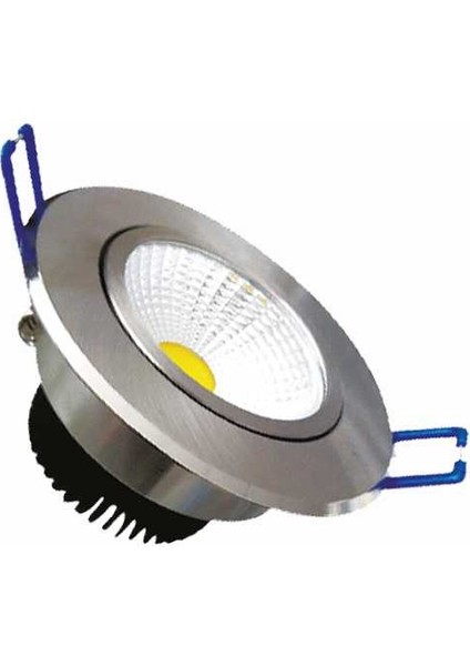 Led Spot 5 Watt Krom Kasa Beyaz Işık Cob Led