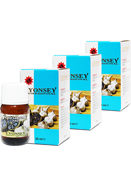 Lyonsey Professional Kara Sarımsak Yağı 20 ml 3 Adet