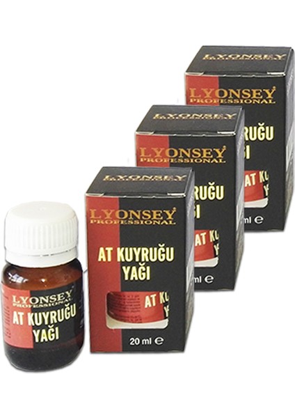 Lyonsey Professional At Kuyruğu Yağı 20 ml 3 Adet