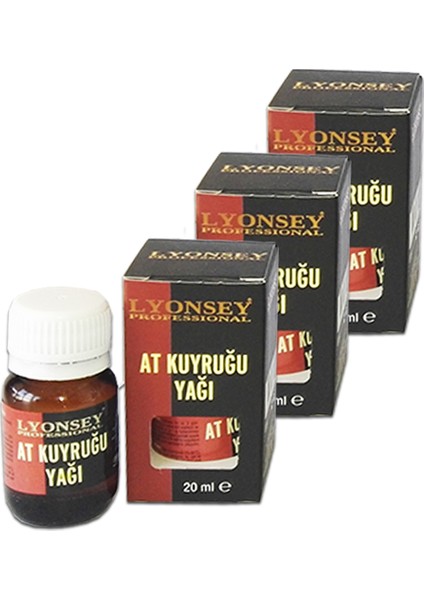 At Kuyruğu Yağı 20 ml 3 Adet - Geç Uzayan Saçlara Sağlıklı Bitkisel Çözüm