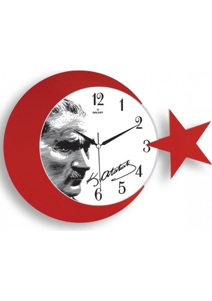 Duvar Saati Ayyildiz Atatürk Duvar Saati