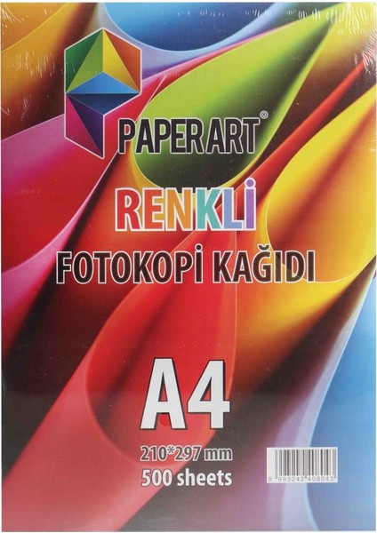 Paperart A4 Fotokopi Kagidi Renkli 500 lü Paket