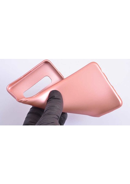 Case 4U Samsung Galaxy S10 Kılıf Klasik Mat Renkli Yumuşak Premier Silikon Rose Gold