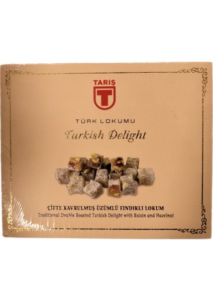 Çifte Kavrulmuş Fındıklı Üzümlü Lokum - 450 gr