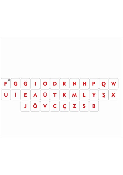 Türkçe F Klavye Sticker Çıkartma 3 Adet (Takım)