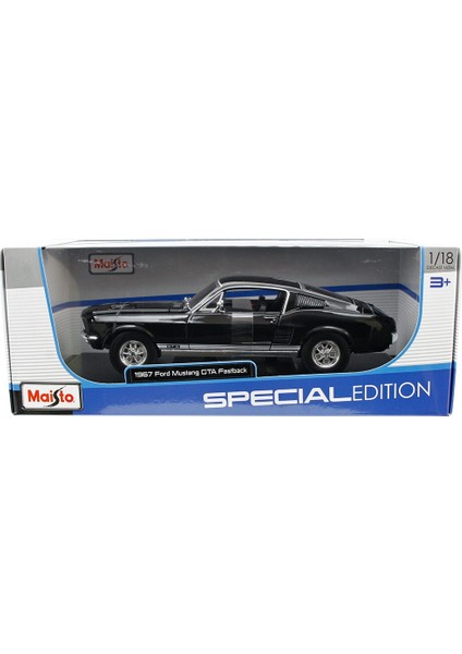 1967 Ford Mustang GTA Fastback 1:18 Model Araba Siyah fiyatları