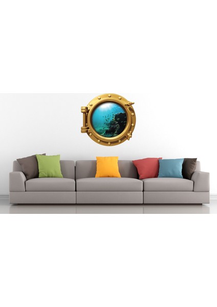 Gemi Denizaltı Pencere Balık Su Altı Duvar Sticker fiyatları