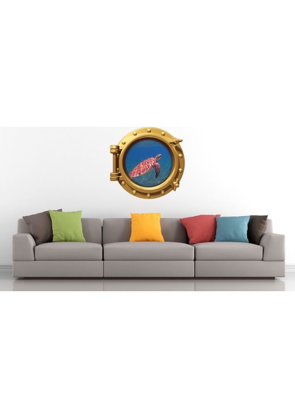 Gemi Denizaltı Pencere Deniz Kaplumbağası Duvar Sticker fiyatları