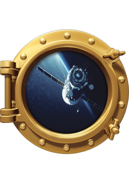 Uzay Gemisi Atmosfer Roket Uydu Duvar Sticker