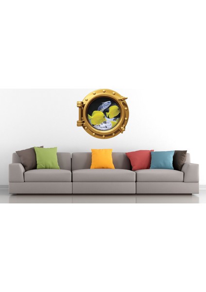 Gemi Denizaltı Pencere Balık Duvar Sticker fiyatları