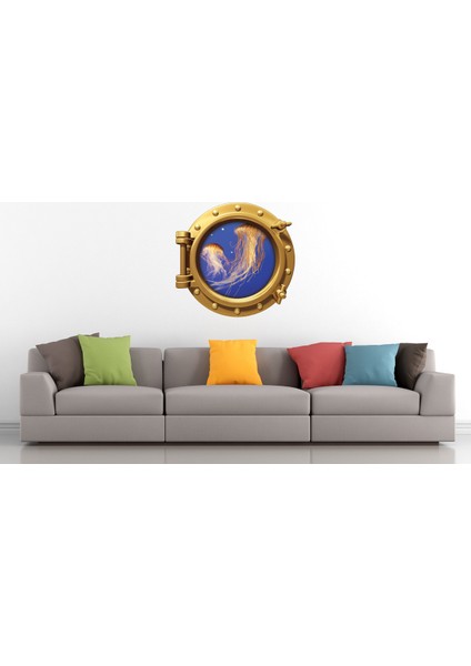 Gemi Denizaltı Pencere Deniz Anası Duvar Sticker