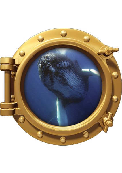 Gemi Denizaltı Pencere Balina Deniz Duvar Sticker