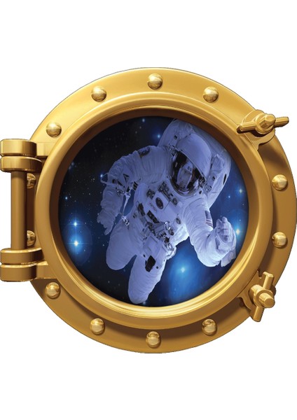Uzay Gemisi Astronot Duvar Sticker