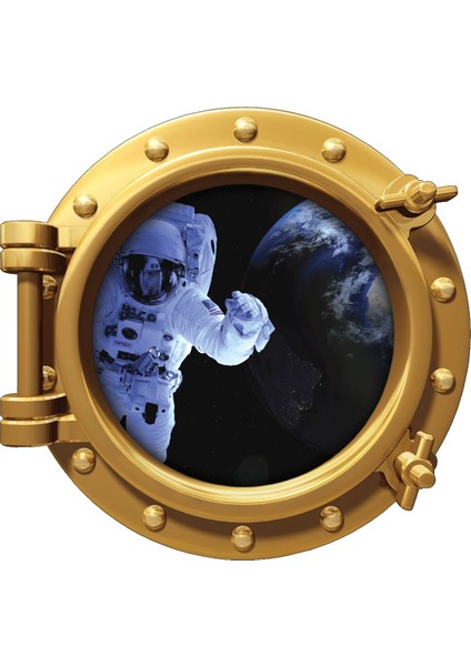 Uzay Gemisi Astronot Atmosfer Roket Uydu Duvar Sticker