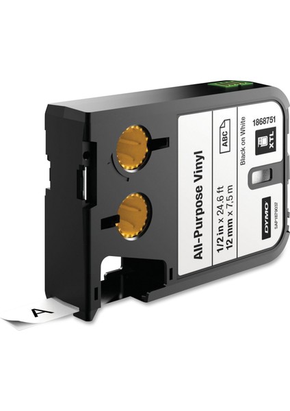 Xtl Çok Amaçlı Vinil Etiket 12mm x 7m BeyazSiyah 1868751