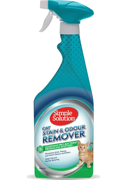 Simple Solution Kediler İçin Leke ve Koku Giderici Sprey 750ml