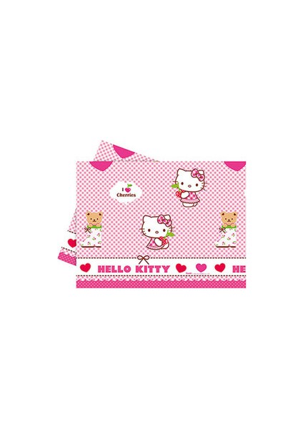 Süsle Bebek & Parti Hello Kitty Kalpler Plastik Masa Örtüsü 120x180cm