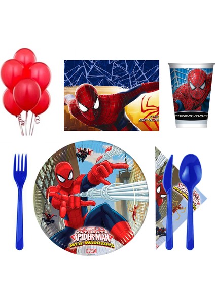 Spıderman Parti Seti (8 Kişilik)