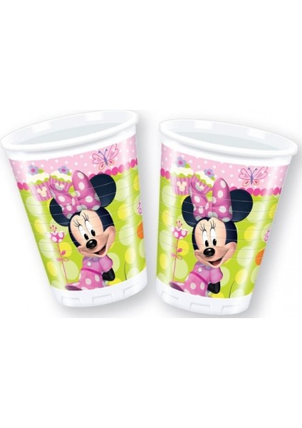 Sihirli Parti Minnie Bow Tique Plastik Bardak (8 AD)
