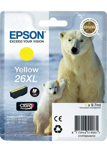 T263440 Xp600-700-800 26Xl Yellow Kartuş