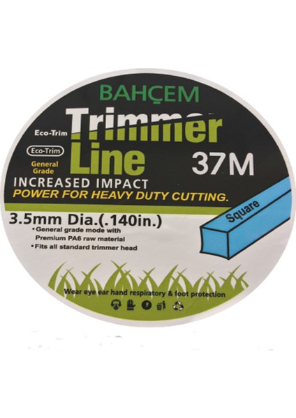 Benzinli Makinalar İçin Misina Kare 3 50Mm 37Mt
