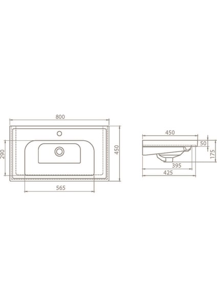 Seramik Frame Etajerli Lavabo 80 x 45 cm fiyatları