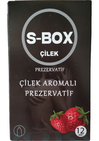Çilek Aromalı Prezervatif S-Box Feel Condom 12 Adet