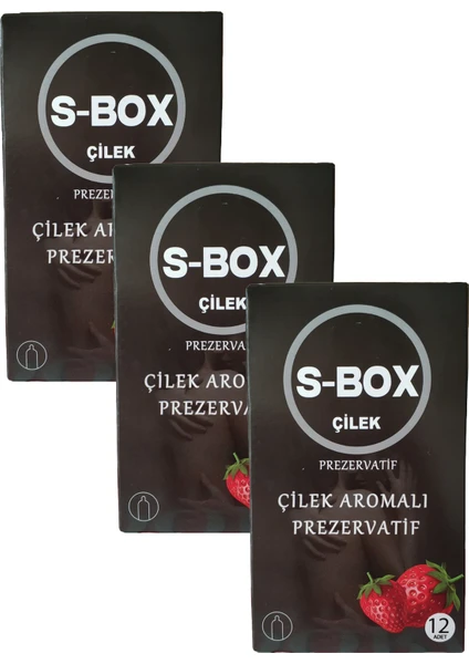 Çilek Aromalı Prezervatif S-Box Feel Condom 36 Adet