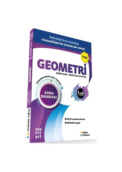 YKS TYT-AYT Geometri Soru Bankası Kazanım Odaklı Hızlı Tekrar - Özgür Mutlu Öztürk