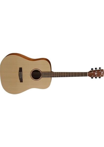 Akustik Gitar, Kılıflı, Masif Ladin Üst Kapak, Open