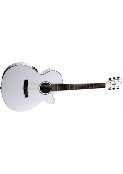 Elektro Akustik Cutaway Gitar, Kutup Beyazı, Fishma