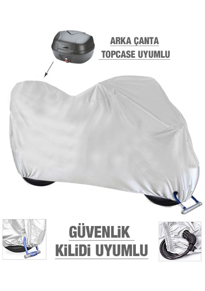 Honda VFR 1200 F Motosiklet Brandası (Arka Çanta,Topcase ve Güvenlik Kilidi Uyumlu)