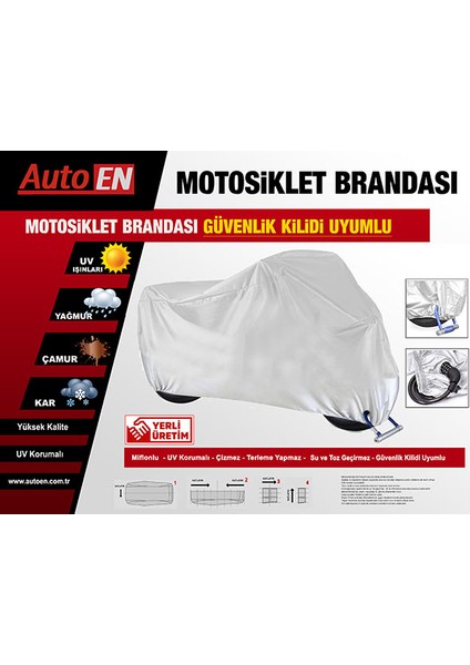 Honda CBR 650 F Motosiklet Brandası (Güvenlik Kilidi Uyumlu)