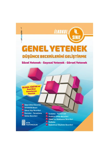 Ata Yayıncılık 4. Sınıf Bilsem Genel Yetenek Düşünce Becerilerini Geliştirme