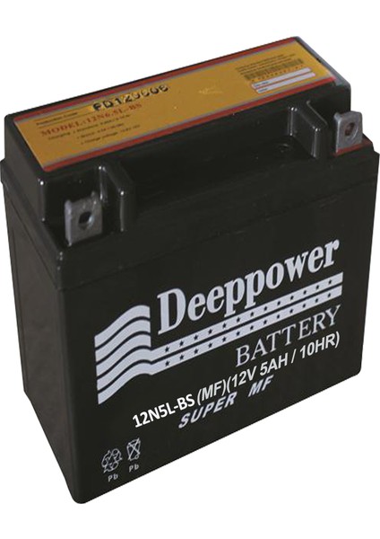 Deep Power 12N5L - Bs 12V 5 Ah 10 Hr Motosiklet Aküsü