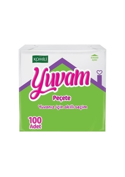 Yuvam Kare Peçete 100 Lü X 32' li